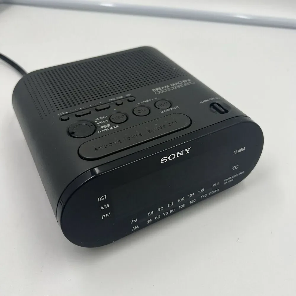 SONY Dream Machine Model: (ICF-C218) AM/FM Dual Alarm Clock/Radio, Tested/Works!